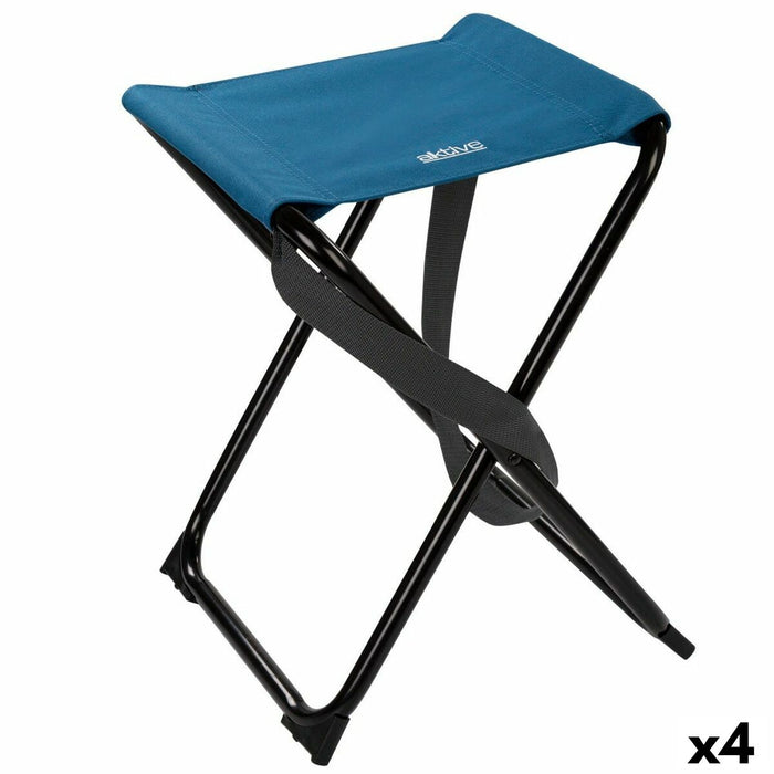 Taburete pliant Aktive Albastru 32 x 45 x 27 cm (4 Unități)