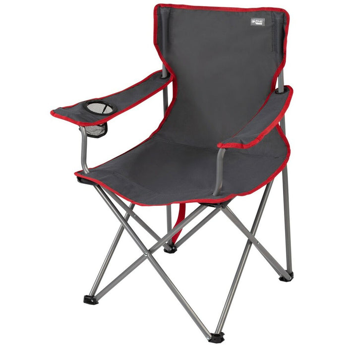 Scaun de camping pliabil Aktive Gri închis 45 x 82 x 47 cm (4 Unități)