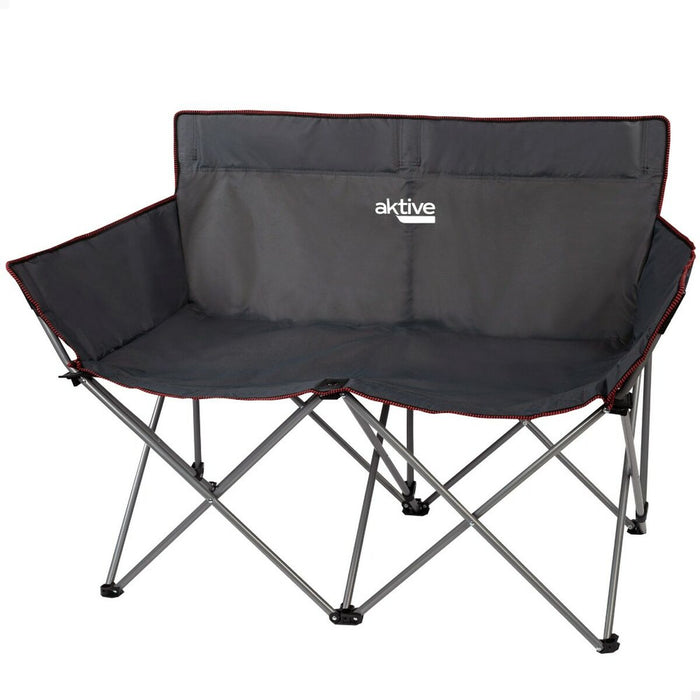 Canapea cu 2 Locuri Aktive Negru Pliabil 107 x 88 x 63 cm (2 Unități)