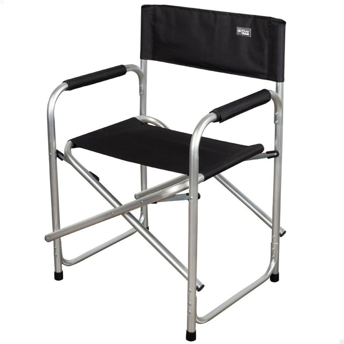 Scaun de camping pliabil Aktive Negru 51 x 81 x 45 cm (4 Unități)