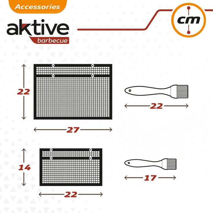 Grătare Portabil Aktive Silicon Plastic 27 x 24,5 x 0,4 cm