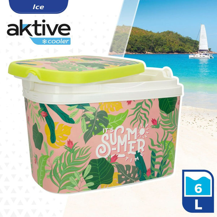 Set Ping Pong Aktive Summer tropical Plastic 6 L 29 x 20 x 19,5 cm (8 Unități)