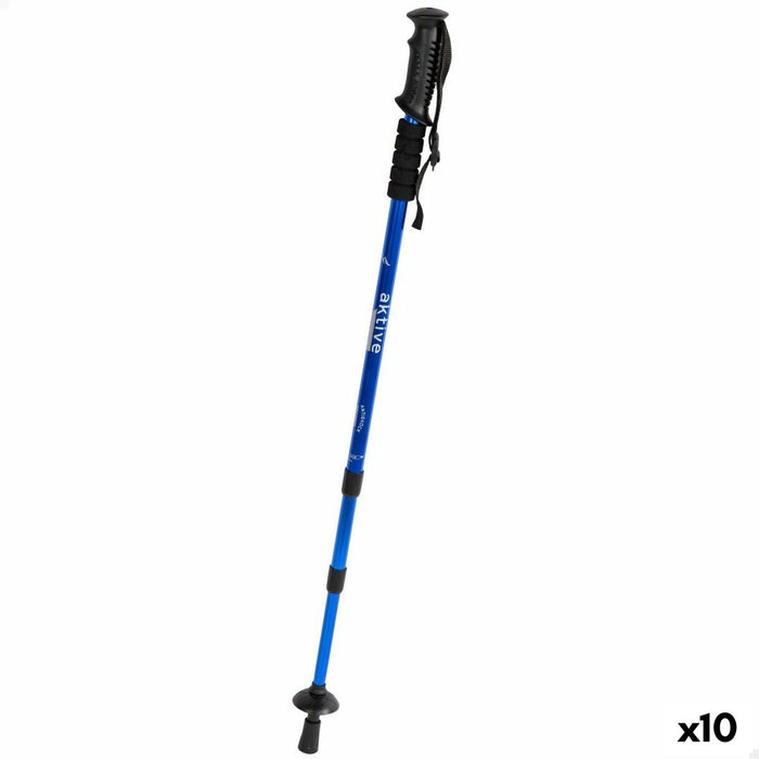 Baston Trekking Aktive Aluminiu 135 cm (10 Unități)