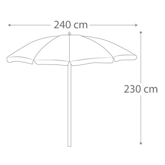 Slunečník Aktive Albastru/Alb Metal 240 x 222 x 240 cm (4 Unități)