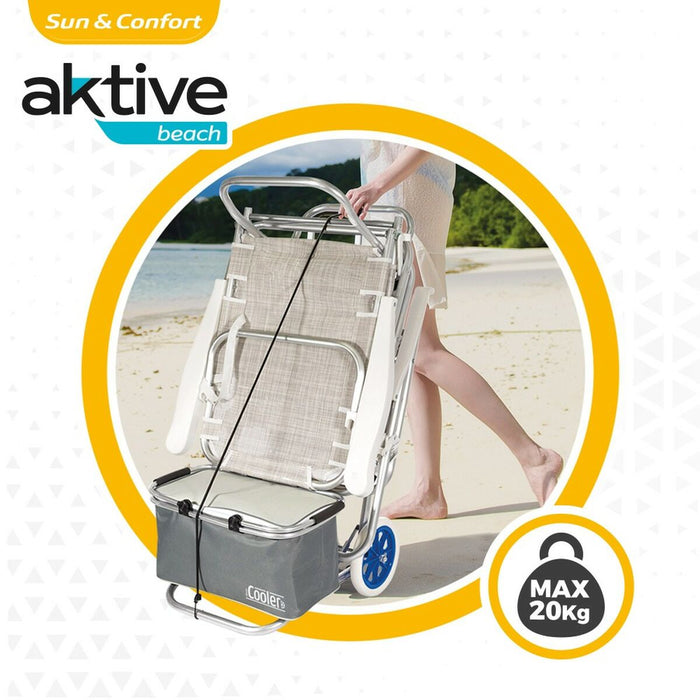 Cărucior multifuncțional Aktive Albastru 47 x 100 x 52 cm (4 Unități)