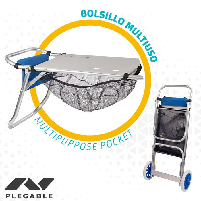 Cărucior multifuncțional Aktive Albastru 47 x 100 x 52 cm (4 Unități)