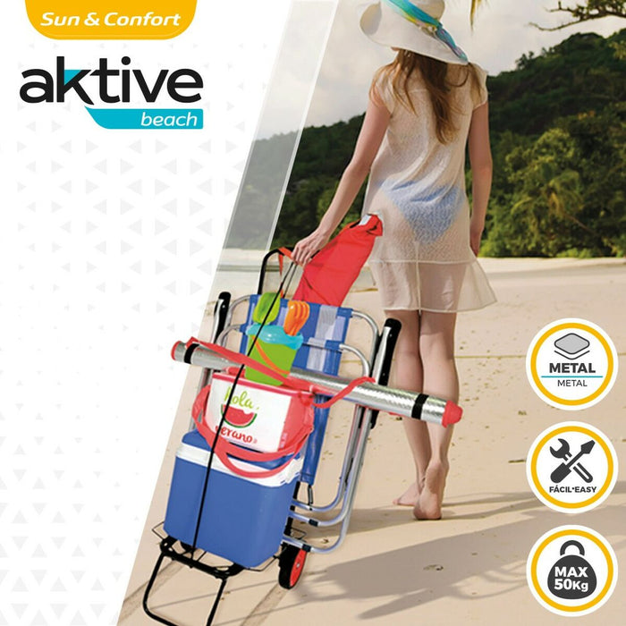 Cărucior multifuncțional Aktive 35 x 100 x 45 cm (4 Unități)