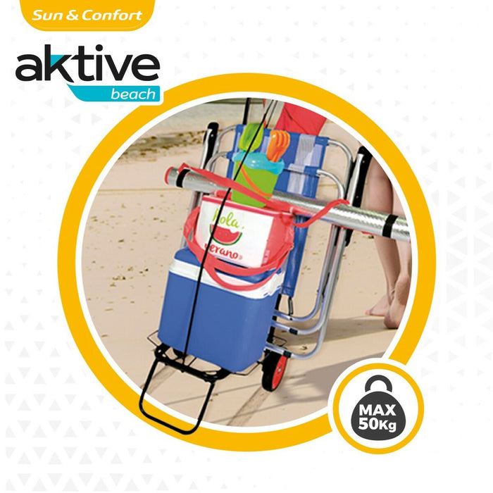 Cărucior multifuncțional Aktive 35 x 100 x 45 cm (4 Unități)
