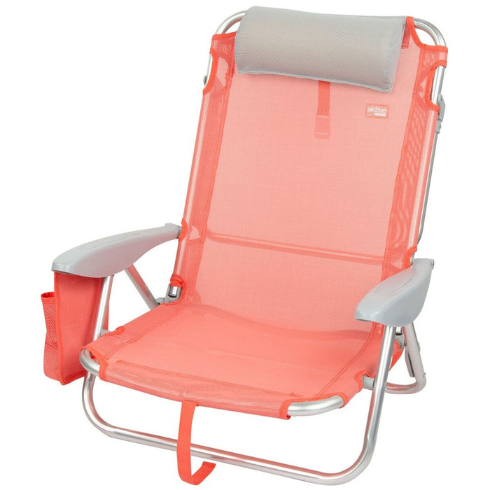 Scaun Pliabil cu Tetieră Aktive Flamingo Coral 51 x 76 x 45 cm (2 Unități)