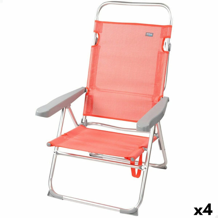 Scaunul Pliabil Aktive Flamingo Coral 48 x 99 x 57 cm (4 Unități)