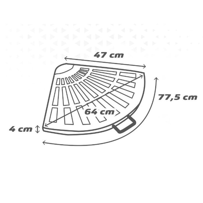 Bază pentru Umbrelă de Soare Aktive 47 x 4 x 64 cm Negru Aluminiu Polirășină