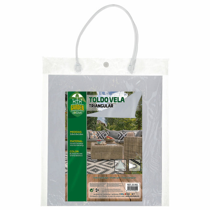 Umbrele din pânză Aktive Triunghiular 360 x 0,5 x 360 cm (6 Unități)