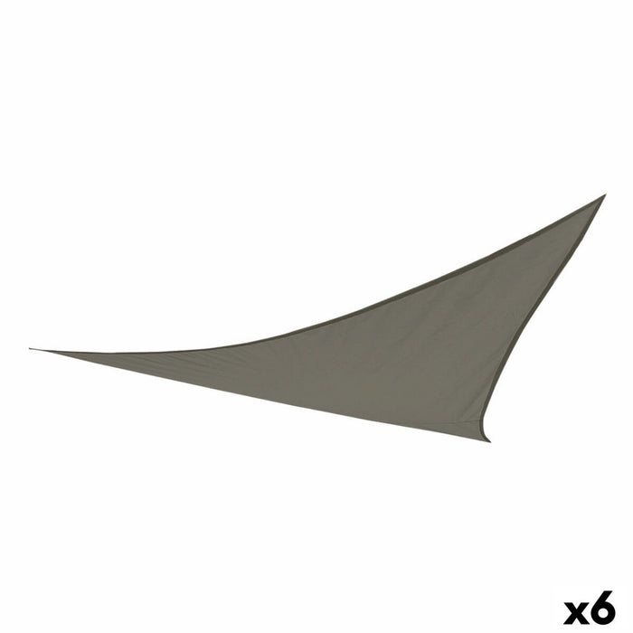 Umbrele din pânză Aktive Triunghiular Gri 360 x 0,5 x 360 cm (6 Unități)