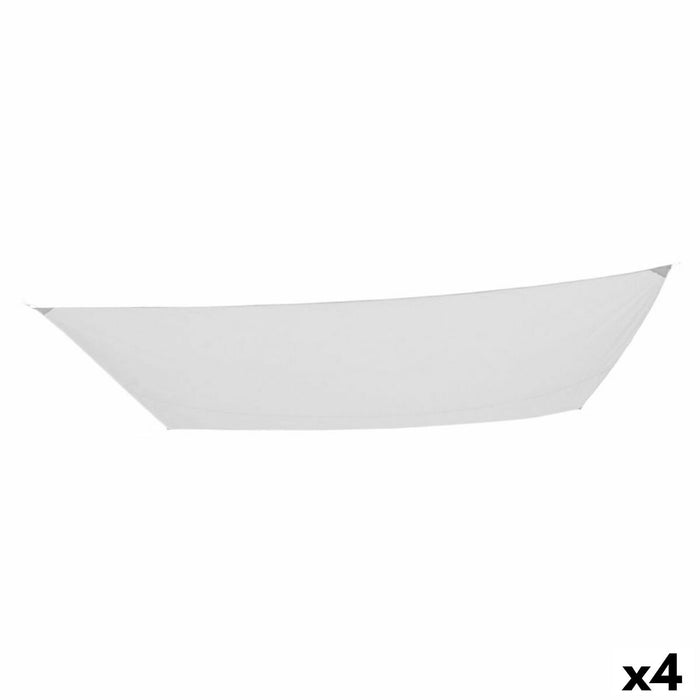 Umbrele din pânză Aktive Triunghiular Alb 300 x 0,5 x 400 cm (4 Unități)