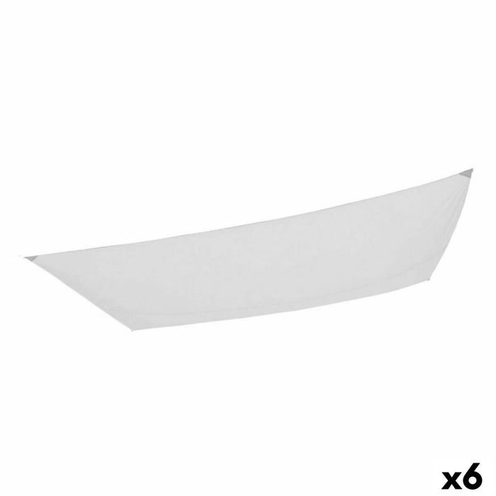 Umbrele din pânză Aktive Dreptunghiular Alb 200 x 0,5 x 300 cm (6 Unități)