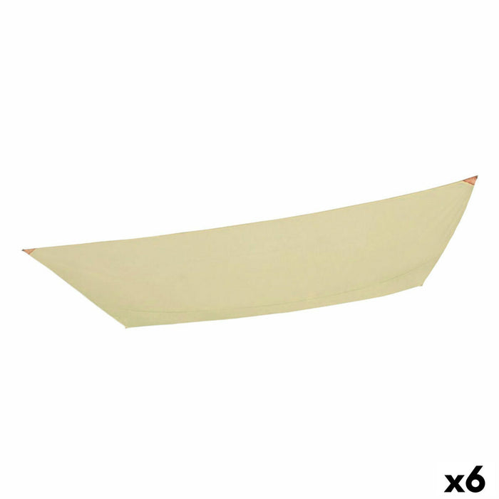 Umbrele din pânză Aktive Dreptunghiular Crem 200 x 0,5 x 300 cm (6 Unități)