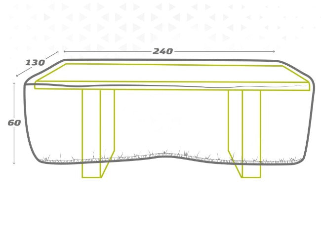 Husă de Protecție Aktive Mese 240 x 60 x 130 cm (6 Unități)
