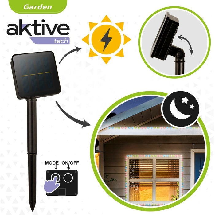 Fâșie de lumini Aktive LED Multicolor Grădină 3 m (6 Unități)