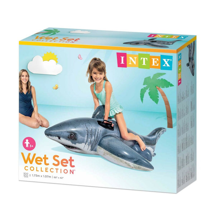Figurină Gonflabilă pentru Piscină Intex Rechin 173 x 5,6 x 10,7 cm (6 Unități)