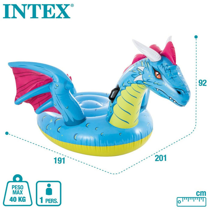 Figurină Gonflabilă pentru Piscină Intex Dragon 201 x 95,5 x 191 cm (4 Unități)