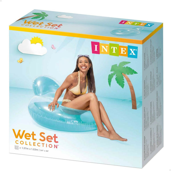 Fotoliu Gonflabil pentru Piscină Intex Rotund 137 x 122 cm