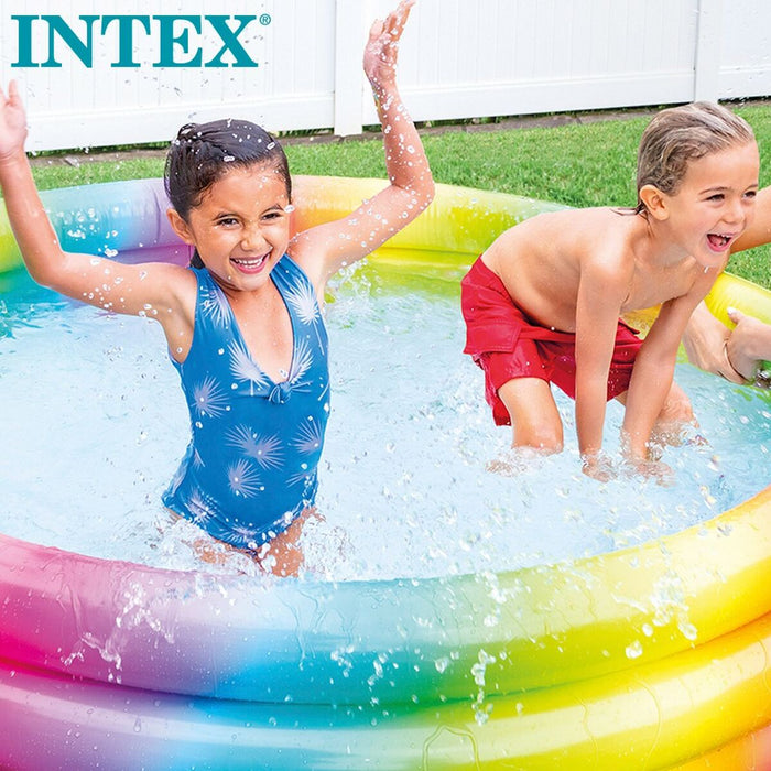 Piscină Gonflabilă pentru Copii Intex Multicolor Cercuri 581 L 168 x 38 x 168 cm (6 Unități)