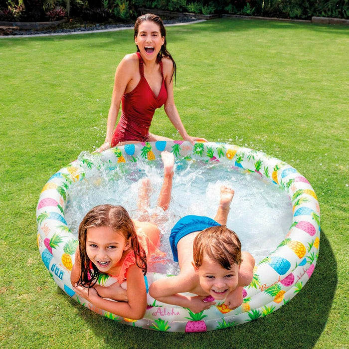 Piscină Gonflabilă pentru Copii Intex Ananași Cercuri 248 L 132 x 28 x 132 cm (12 Unități)