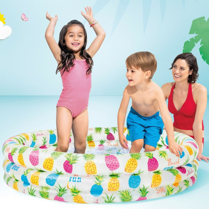 Piscină Gonflabilă pentru Copii Intex Ananași Cercuri 248 L 132 x 28 x 132 cm (12 Unități)