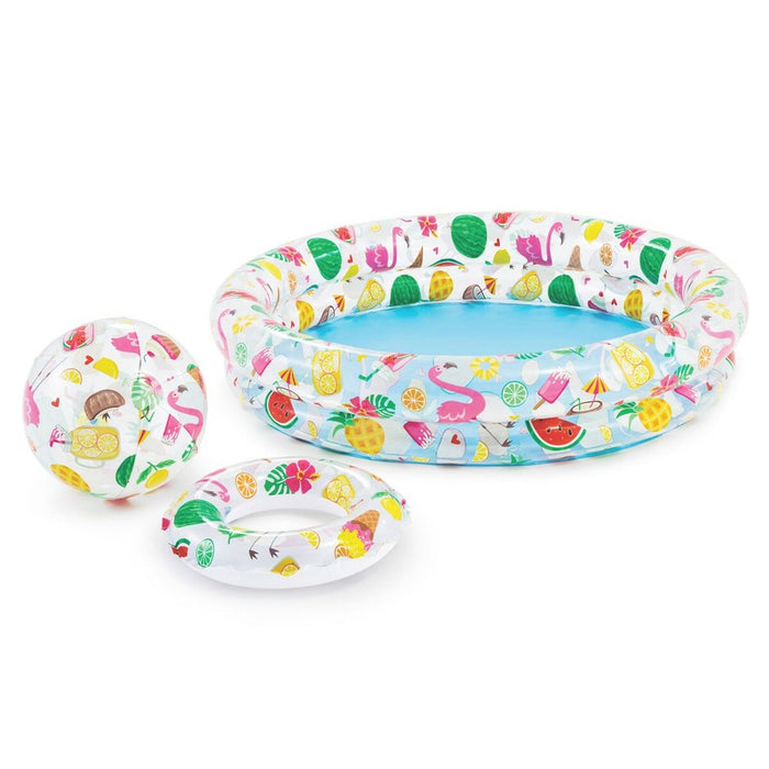 Piscină Gonflabilă pentru Copii Intex Tropical Cercuri 150 l 122 x 25 cm (12 Unități)