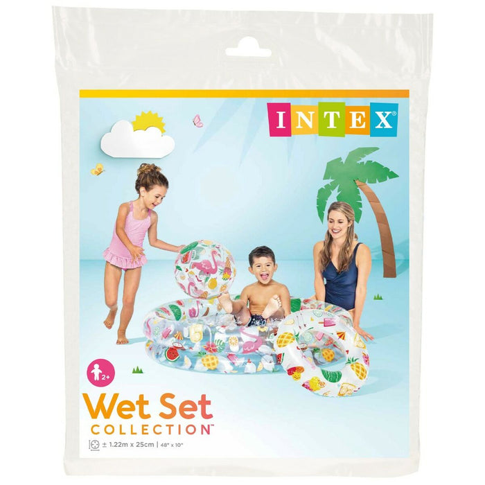 Piscină Gonflabilă pentru Copii Intex Tropical Cercuri 150 l 122 x 25 cm (12 Unități)