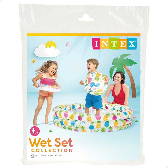 Piscină Gonflabilă pentru Copii Intex Ananași Cercuri 248 L 132 x 28 x 132 cm (12 Unități)