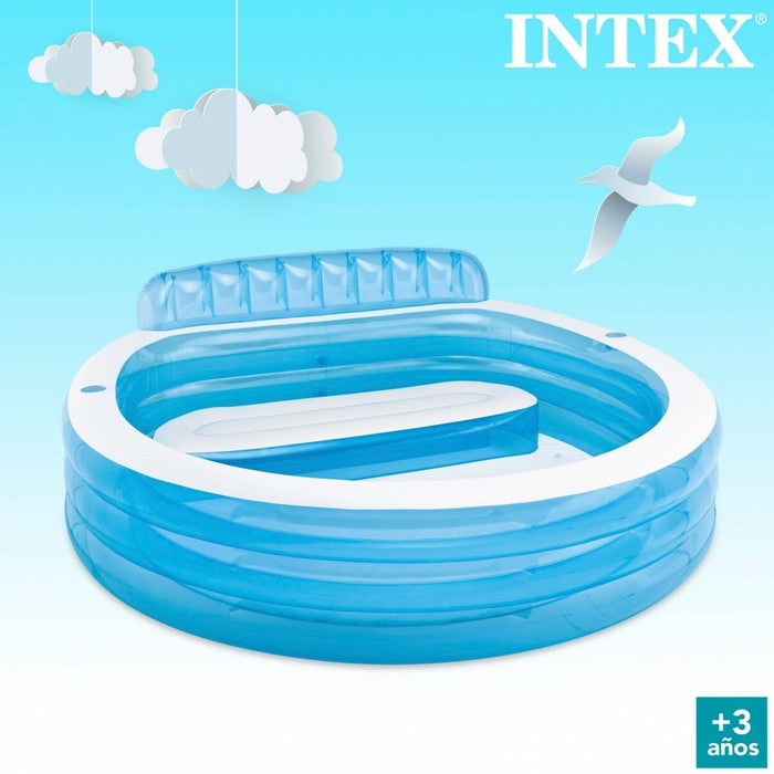 Piscină Gonflabilă Intex Fotoliu Albastru Alb 590 L 229 x 79 x 218 cm (2 Unități)