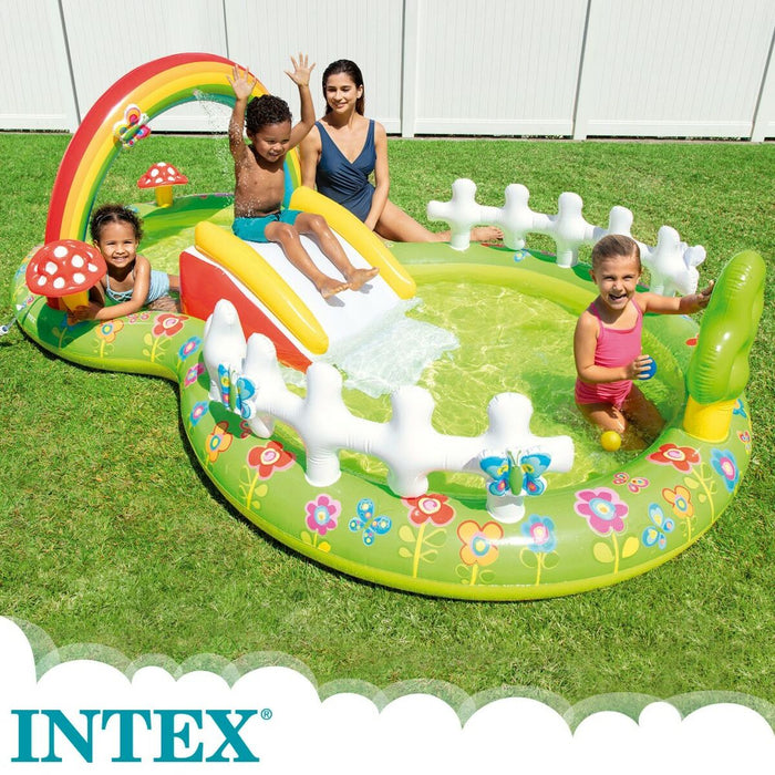 Piscină Gonflabilă pentru Copii Intex Loc de joacă Grădină 54 kg 450 L 180 x 104 x 290 cm (2 Unități)