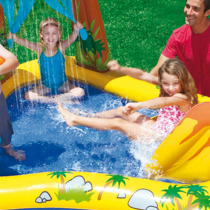 Piscină Gonflabilă pentru Copii Intex Loc de joacă Dinozauri 272 L 249 x 109 x 191 cm (2 Unități)