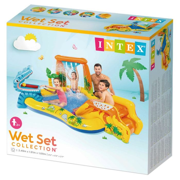 Piscină Gonflabilă pentru Copii Intex Loc de joacă Dinozauri 272 L 249 x 109 x 191 cm (2 Unități)