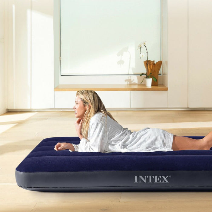 Saltea Gonflabilă Intex CLASSIC DOWNY 76 x 25 x 191 cm (6 Unități)