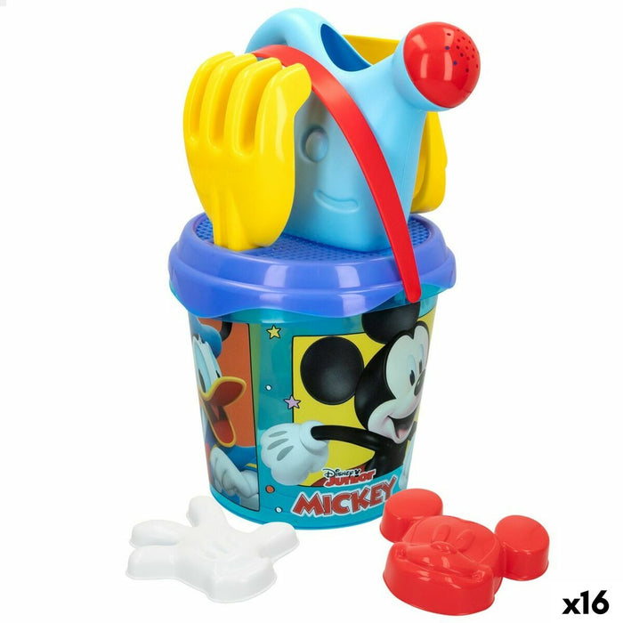 Set de jucării de plajă Mickey Mouse Ø 18 cm (16 Unități)