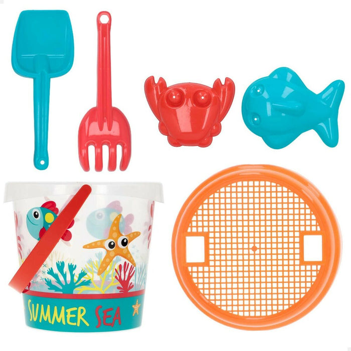 Set de jucării de plajă Colorbaby Summer Sea Ø 18 cm polipropilenă (16 Unități)