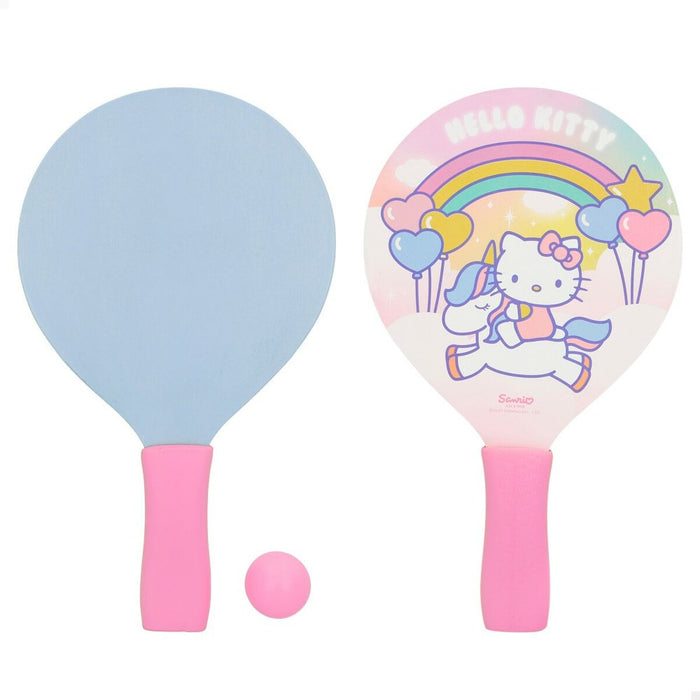 Palete de Plajă cu Minge Hello Kitty Lemn (12 Unități)