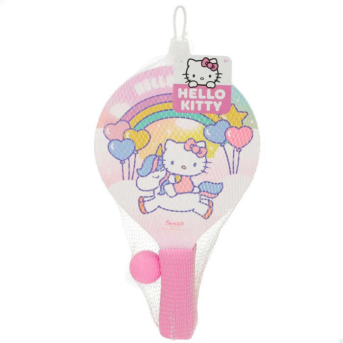 Palete de Plajă cu Minge Hello Kitty Lemn (12 Unități)