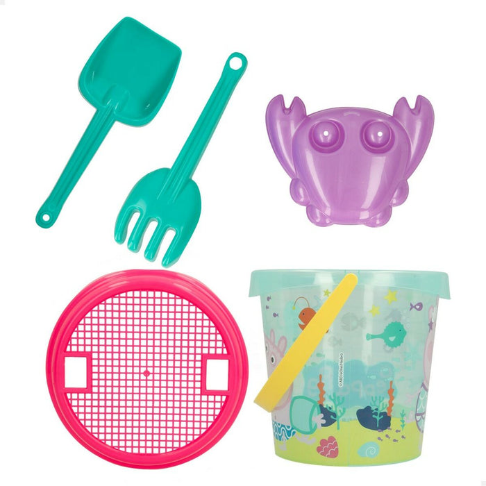 Set de jucării de plajă Peppa Pig Ø 18 cm (16 Unități)