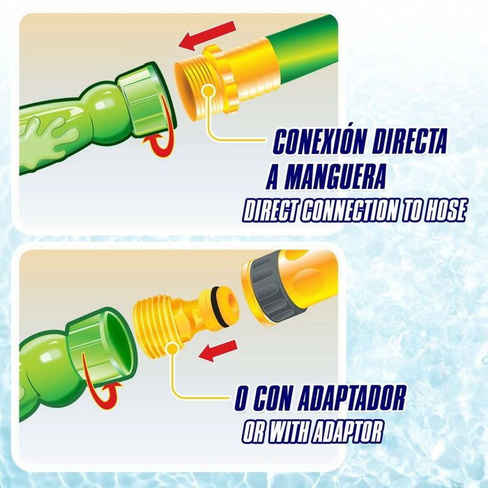 Coardă de Sărit cu Mânere Aspersor Plastic 3,4 x 285 x 3 cm