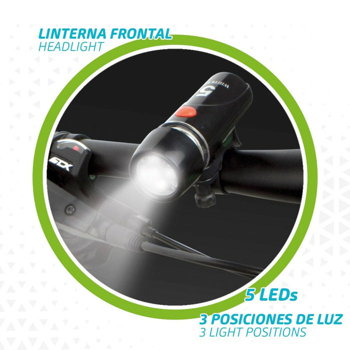 Set de Lumini pentru Bicicletă Aktive 2 Piese 12 Unități