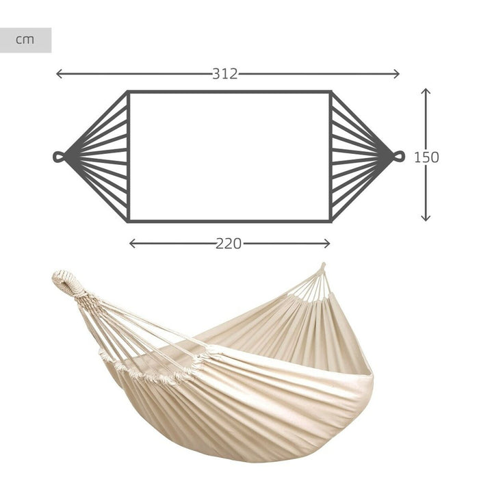 Hamac Suspendat Aktive Bej 220 x 150 cm (2 Unități)