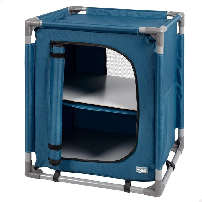 Dulap de camping Aktive Albastru Pliabil 56 x 66 x 46 cm 2 Unități