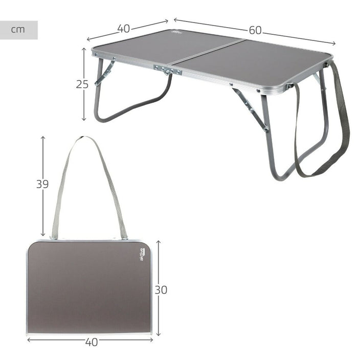 Masă Pliabilă Aktive Camping Antracit 60 x 25 x 40 cm (4 Unități)