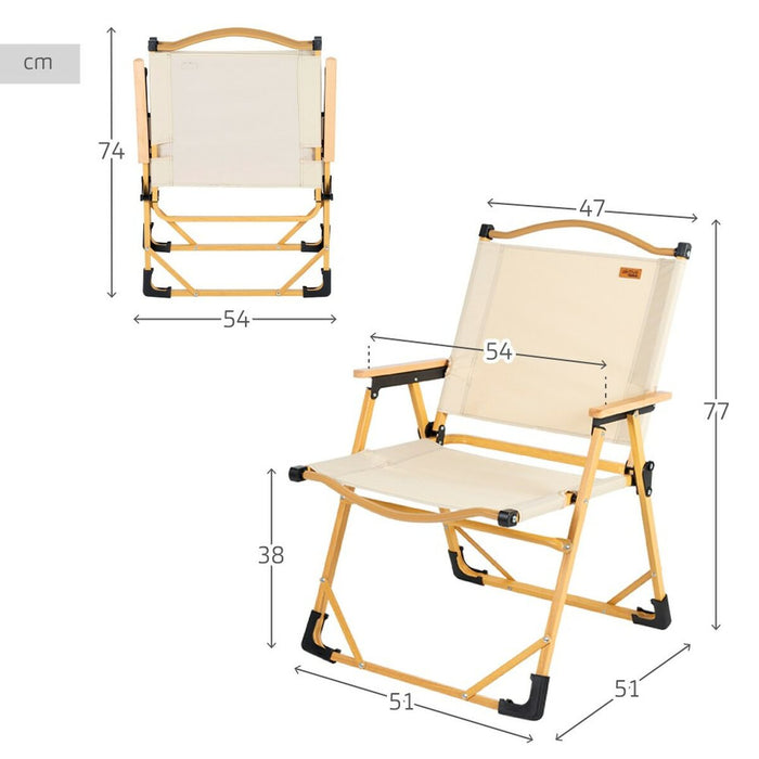 Scaun de camping pliabil Aktive Sabana Sol 47 x 77 x 51 cm (2 Unități)