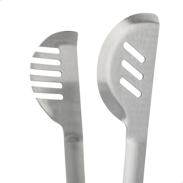 Set de ustensile pentru grătar Aktive 4 Piese Grătare Oțel inoxidabil 10 x 42 x 4 cm (4 Unități)