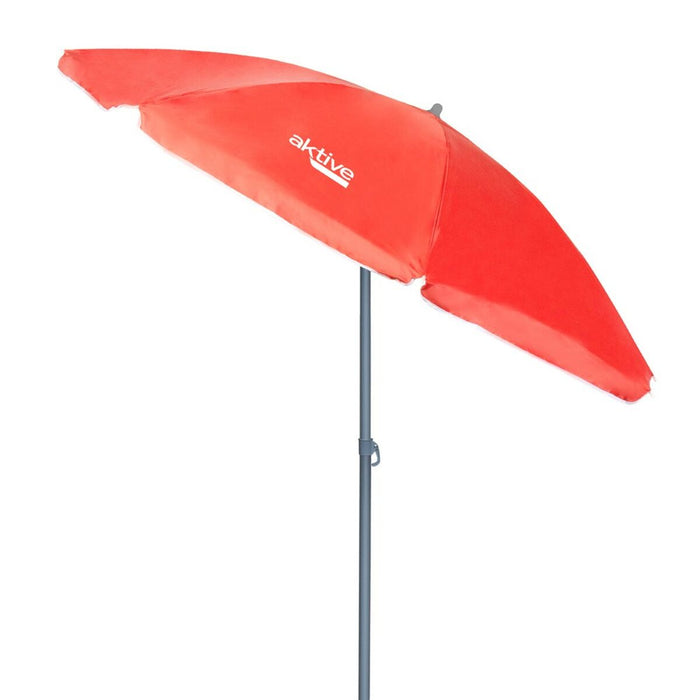 Slunečník Aktive UV50 Ø 180 cm Coral Poliester Aluminiu 180 x 187 x 180 cm (12 Unități)