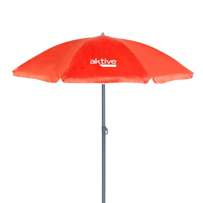 Slunečník Aktive UV50 Ø 180 cm Coral Poliester Aluminiu 180 x 187 x 180 cm (12 Unități)